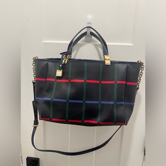 Tommy Hilfiger Medium Check Tote Bag with Crossbody Strap - Picture 2 of 7